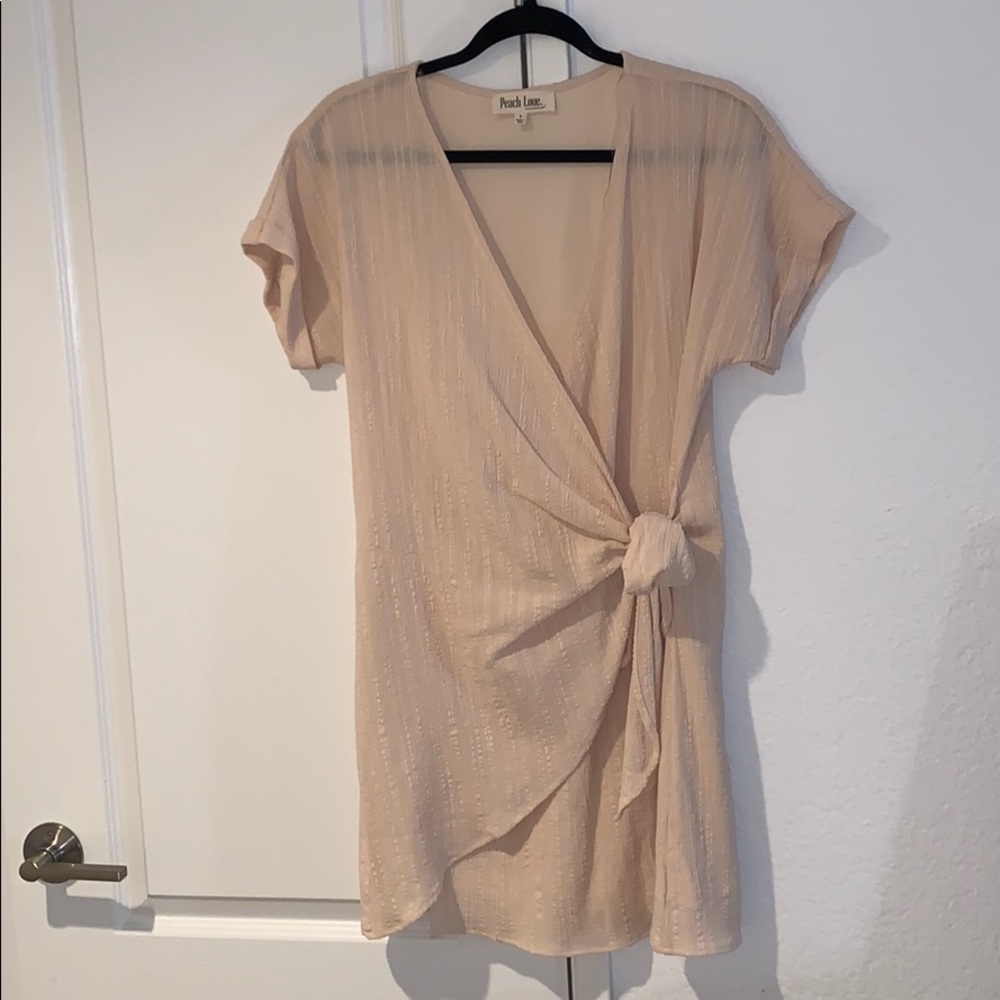 Peach Love wrap dress from Vici